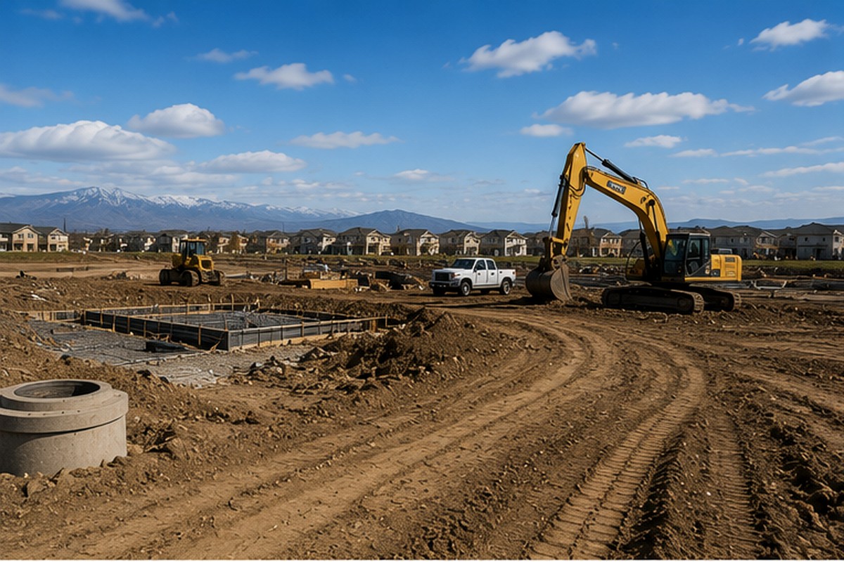 Utah construction site with earthwork and stormwater compliance support